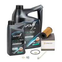 6L WOLF 5W30 C2/C3 Motor&ouml;l + HIRSCHER &Ouml;lfilter f&uuml;r BMW 1er 3er 4er 5er 6er 7er X3 B47 B48