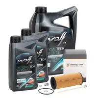 7L WOLF 5W30 C2/C3 Engine Oil + HIRSCHER Oil Filter for BMW F10, F11, M550d, F01, 750d, X5, M50d, N57