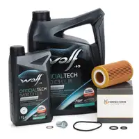 6L WOLF 5W30 C3 LL 3 Motor&ouml;l + HIRSCHER &Ouml;lfilter f&uuml;r MERCEDES W176 W246 W204 W205 OM651