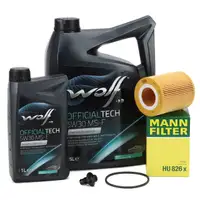 6L WOLF OFFICIALTECH 5W30 MS-F + MANN Oil Filter for LAND ROVER Range Rover 4 3.0 TDV6/SDV6
