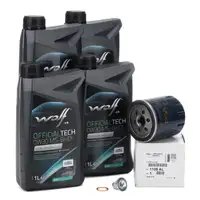 4L WOLF 0W30 MS-BHDI Motoröl + ORIGINAL Ölfilter PSA C1 C3 108 208 OPEL Corsa F Mokka 1.2