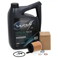 5L WOLF 0W20 LS-FE Motor&ouml;l + ORIGINAL HYUNDAI KIA &Ouml;lfilter 1.6 T-GDi 263502M000