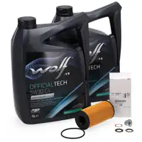 10L WOLF 5W30 C4 Motor&ouml;l + ORIGINAL &Ouml;lfilter f&uuml;r OPEL Movano B 2.3 CDTI Vivaro B 1.6 CDTI