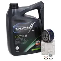 5L WOLF 0W40 FE Motor&ouml;l + ORIGINAL &Ouml;lfilter f&uuml;r RENAULT Clio Laguna Megane Scenic Twingo
