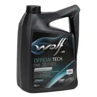 5L 5 Liter WOLF OFFICIALTECH 0W-20 FXFE Motor&ouml;l &Ouml;l Ford WSS-M2C954-A1