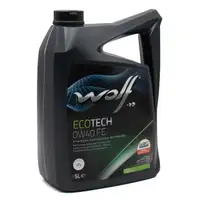 5L 5 Liter WOLF ECOTECH 0W40 FE Motor&ouml;l &Ouml;l API SN f&uuml;r PORSCHE A40 VW 502/505.00 MB 229.3/5