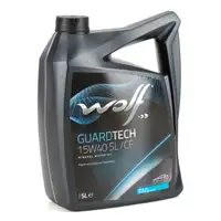 6L 6 Liter WOLF GUARDTECH 15W40 SL/CF Motor&ouml;l &Ouml;l MB 229.1 VW 501.01/505.00