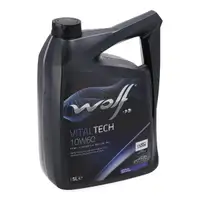 5L 5 Liter WOLF VITALTECH 10W-60 Motor&ouml;l API SN/CF ACEA A3/B4 VW 501.01/505.00