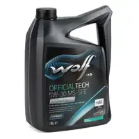 5L 5 Liter WOLF OFFICIALTECH 5W30 MS-SFE Motor&ouml;l f&uuml;r MB 229.52 DEXOS 2 PSA B71 2290/2297