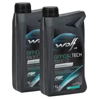 2L WOLF OFFICIALTECH 5W30 C2 Motor&ouml;l f&uuml;r FIAT 9.55535-S1 PSA B71 2290-2014 RENAULT RN 0700