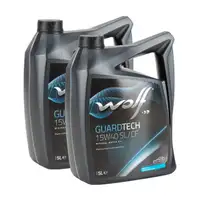 10L 10 Liter WOLF GUARDTECH 15W40 SL/CF Motor&ouml;l &Ouml;l MB 229.1 VW 501.01/505.00