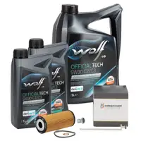 7L WOLF 5W30 C2/C3 Engine Oil + HIRSCHER Oil Filter for BMW F30-34, F32-36, F10/11, X3, X4, X5, N57