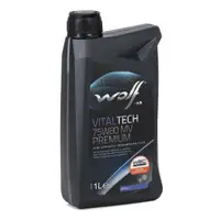 1L 1 Liter WOLF VITALTECH 75W80 MV PREMIUM Getriebe&ouml;l Schaltgetriebe&ouml;l API GL4+