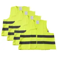 4x Warnweste Warnschutzweste Sicherheitsweste GELB Gr&ouml;&szlig;e XL EN ISO 20471