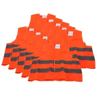 10x Warnweste Warnschutzweste Sicherheitsweste ORANGE Gr&ouml;&szlig;e XL EN ISO 20471