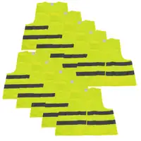 10x Warnweste Warnschutzweste Sicherheitsweste GELB Gr&ouml;&szlig;e XXL EN ISO 20471