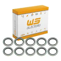 10x Dichtring &Ouml;lablassschraube f&uuml;r JEEP 2.2 CRD 4x4 OPEL 1.9/2.0 CDTi 652259 / 55196309