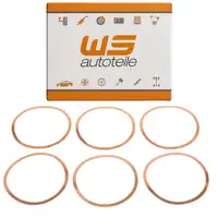 6x Dichtung Zylinderlaufbuchse 0,5MM f&uuml;r PORSCHE 911 2.0 2.2 2.3 90110419102