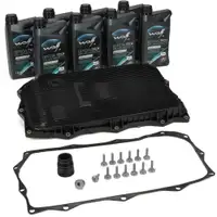 Getriebe&ouml;lwanne + Dichtung + Filter + 8L WOLF Getriebe&ouml;l f&uuml;r BMW 8-Gang 8HP45-75