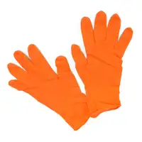 100x Gr&ouml;&szlig;e 7 / S Nitril Flex Grip Handschuhe Schutzhandschuhe diamantbeschichtet ORANGE