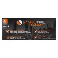 100x Gr&ouml;&szlig;e 9 / L Nitril Flex Grip Handschuhe Schutzhandschuhe diamantbeschichtet ORANGE