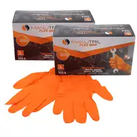 200x Gr&ouml;&szlig;e 9 / L Nitril Flex Grip Handschuhe Schutzhandschuhe diamantbeschichtet ORANGE