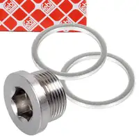 febi Ölablassschraube N90215404 + 2x Dichtring N0438092 für VAG 6-/7-Gang
