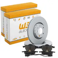 Bremsscheiben + Bremsbel&auml;ge + Sensor f&uuml;r AUDI A4 B6 B7 A6 C5 SEAT Exeo PR-1LF/1LT vorne