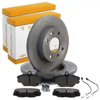 Bremsscheiben + Bel&auml;ge + Sensor f&uuml;r RENAULT Clio 1 2 Megane 1 Thalia 1 Twingo 1 vorne