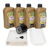 Filter set + 4L TOTAL 5W-30 engine oil for CITROEN C1, PEUGEOT 107, TOYOTA Aygo B1 1.0 68 hp