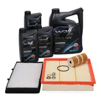 Filterset 3-tlg + 8L WOLF 0W40 C3 SP f&uuml;r NISSAN Primastar OPEL Vivaro A Trafic 2 2.0/2.5D
