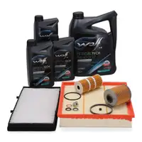 Filterset 4-tlg + 8L WOLF 0W40 C3 SP Motor&ouml;l f&uuml;r OPEL Vivaro A RENAULT Trafic 2 2.0 DIESEL
