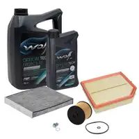 Filterset Filterpaket + 6L WOLF 0W-20 LS-FE Motor&ouml;l f&uuml;r VOLVO XC40 (536) T2 T3 129-163 PS