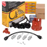 JP Verteillerkappe + Finger + NGK Kabelsatz + Z&uuml;ndkerze f&uuml;r VW K&auml;fer 1200 1303 34/44 PS