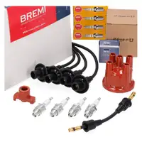 JP Verteillerkappe + Finger + BREMI Kabelsatz + Z&uuml;ndkerze f&uuml;r VW K&auml;fer 1200 1303 34/44 PS