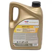 5L 5 Liter TOTAL QUARTZ INEO MDC 5W-30 Motoröl Öl für MB 229.52 Dexos2 Opel OV0401547D30