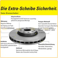 TEXTAR 92032003 Bremsscheiben Satz f&uuml;r MERCEDES 190 W201 E-Klasse W124 hinten