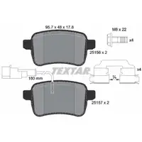 TEXTAR 2515601 Bremsbel&auml;ge + Warnsensor f&uuml;r ALFA ROMEO Giulietta 940_ ohne hinten
