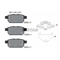 TEXTAR Bremsscheiben + Bremsbel&auml;ge f&uuml;r SUZUKI Swift 4 (FZ, NZ) ohne Sportpaket hinten