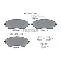 TEXTAR Bremsscheiben + Bremsbel&auml;ge + Sensor f&uuml;r FIAT Ducato 250 mit Nutzlast schwer hinten