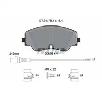 TEXTAR 2062601 Brake Pads + Wear Sensor for VW Golf 8, Arteon, Tiguan, and Audi 8Y (Front)
