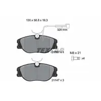 TEXTAR 2155704 Bremsbel&auml;ge + Sensor f&uuml;r ALFA ROMEO 155 167_ 2.0 16V Q4 2.5 V6 2.5 TD vorne