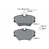 TEXTAR 2159502 Brake Pads + Warning Contact Sensor for RENAULT 1 1.8 2.2 D (without ABS) - Front
