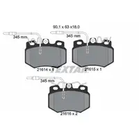 TEXTAR 2161403 Bremsbel&auml;ge + Warnsensor f&uuml;r CITROEN AX ZA-_ 1.4 GTi C15 ZX N2 1.9 D vorne