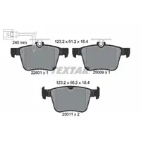 TEXTAR 2260101 Bremsbel&auml;ge + Warnsensor f&uuml;r AUDI RS3 8V 8Y RSQ3 F3 TTRS PR-2EE/1KX hhnten