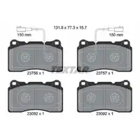 TEXTAR 2375601 Bremsbel&auml;ge + Sensor f&uuml;r ALFA ROMEO 940_ bis 05.2012 vorne 77365490