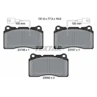 TEXTAR 2375603 Bremsbel&auml;ge + Sensor f&uuml;r ALFA ROMEO Giulietta 940_ 05.2012 vorne 77366389