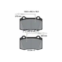 TEXTAR 2375301 Bremsbel&auml;ge + Sensor f&uuml;r PEUGEOT 406 8C 3.0 V6/24V 2.2 HDi bis ORGA vorne