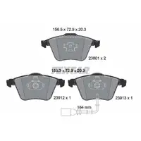 TEXTAR 2380101 Bremsbel&auml;ge + Sensor f&uuml;r VW Golf 5 GTI R32 Passat B6 R36 Eos AUDI 8P vorne
