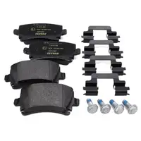 HIRSCHER Bremsscheiben + TEXTAR Bel&auml;ge f&uuml;r VW Golf 5 6 GTI Passat B6 AUDI A3 8P 8U hinten